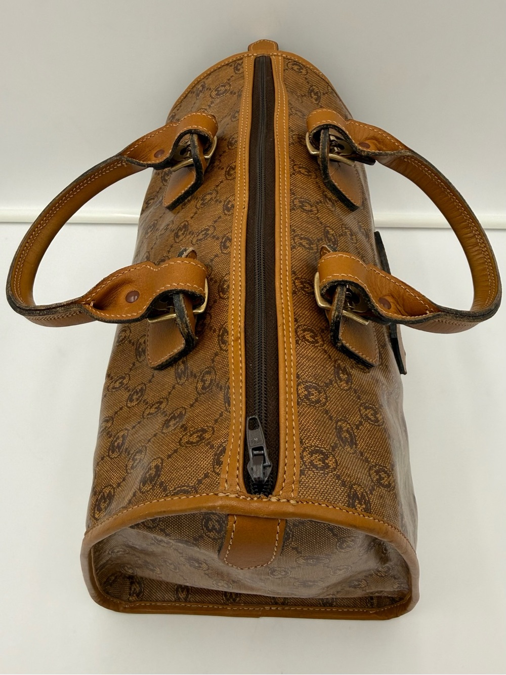 🐢MORABITO 1905 PARIS Monogram Polochon 32 Bag • Made in FRANCE •Imperial Warrant - Picture 13 of 16